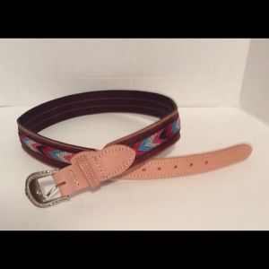 Southwest inspired leather belt